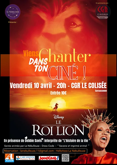 Viens CHANTER dans ton CINÉ! LE ROI LION - Vendredi 10 Avril 2026 - Carcassonne
